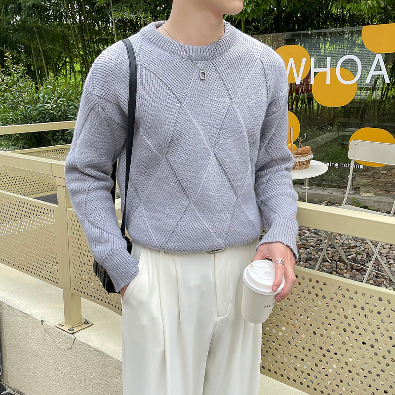 New AutumnWinter Round Neck Long Sleeve Knit Tops