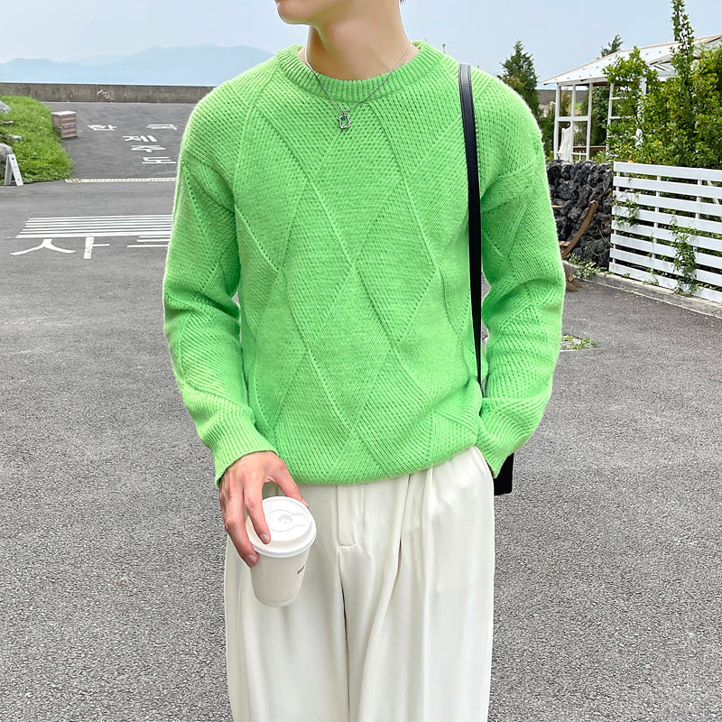 New AutumnWinter Round Neck Long Sleeve Knit Tops