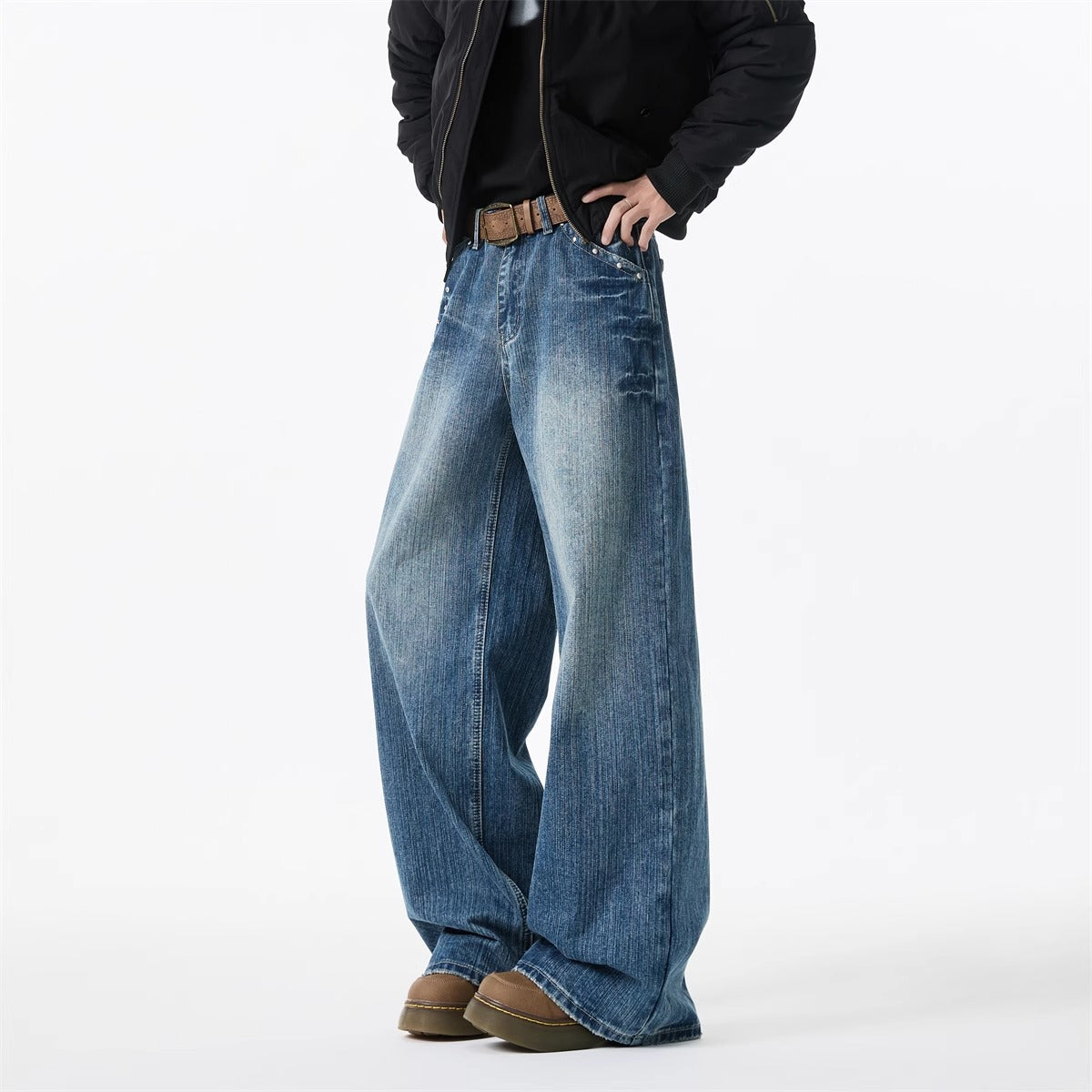 American Rivet Washed Lightning Jeans