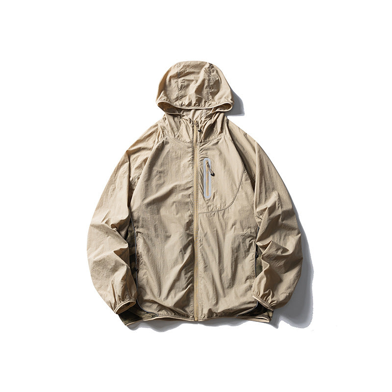 Outdoor Casual Light Thin Sun Protection Coat Camouflage Stitching