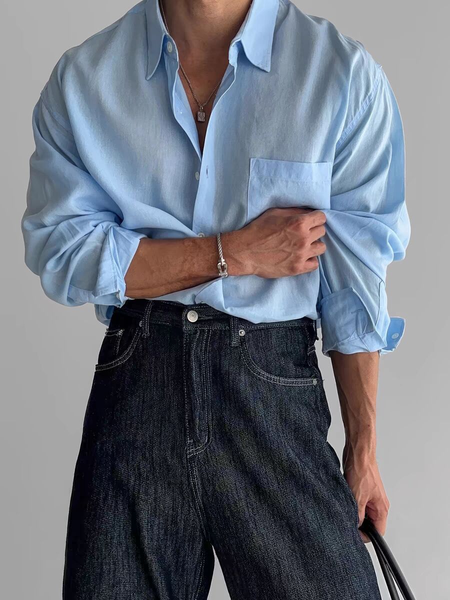 Pocket Design Work Clothes Shirt Coat