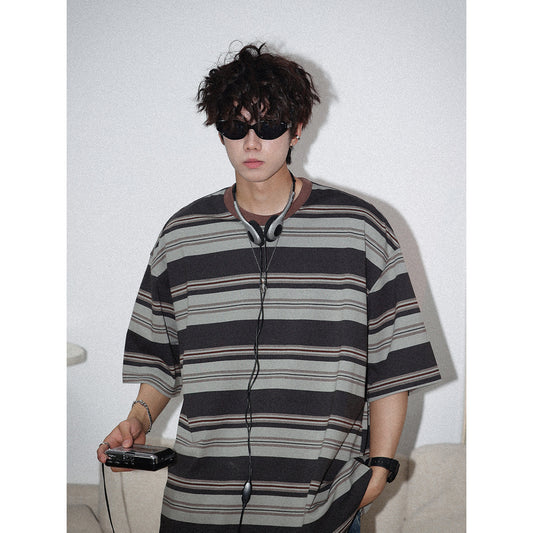 American Lovers Wild Loose Bottoming Shirt Half Sleeve Tee