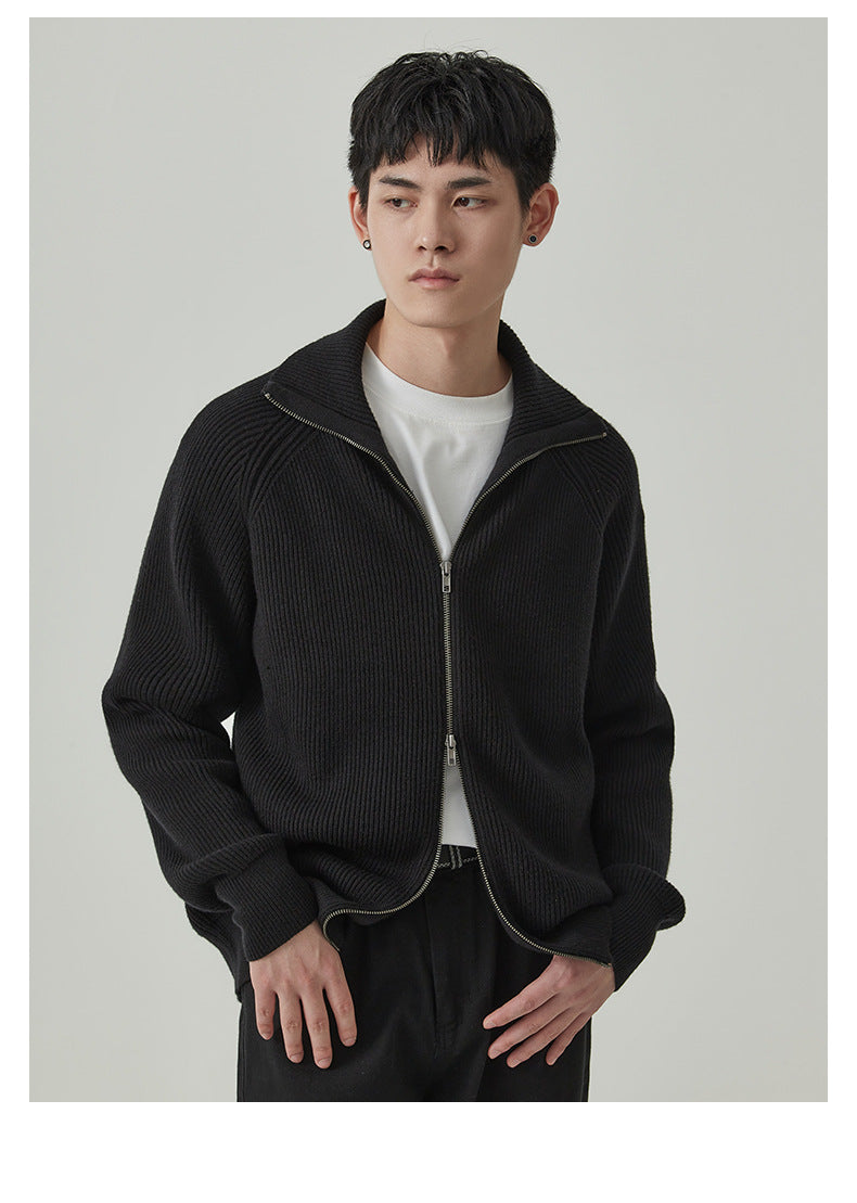 Thickened Knitting Sweater Men's Anti-Pilling Loose Cardigan Coat