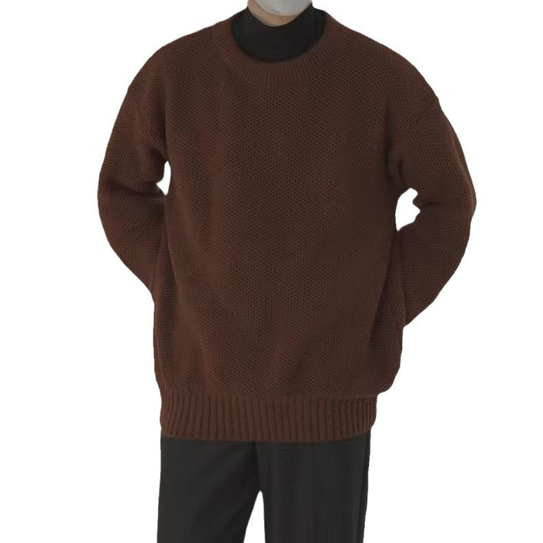 Solid Color Sweater Lazy Soft Glutinous Trendy Harajuku Style