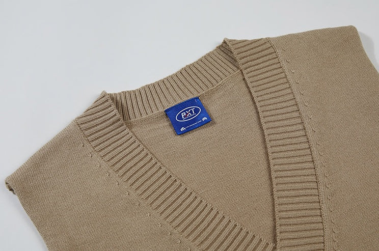 Personalized V-neck Sweater Vest And Loose Waistcoat