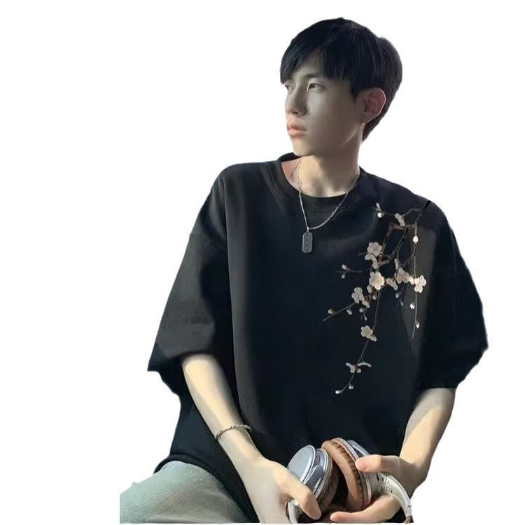 New Chinese Style Chinese Style Embroidery Men's T-shirt