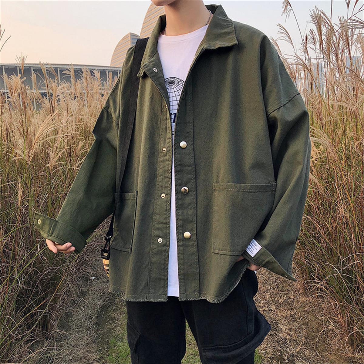 Spring New Korean Style Hong Kong Style Baggy Casual Jacket Shirt Coat