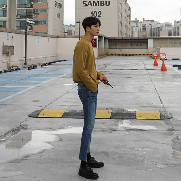 Casual Tide Brand Long-Sleeved Pullover Bottoming Shirt All-Match