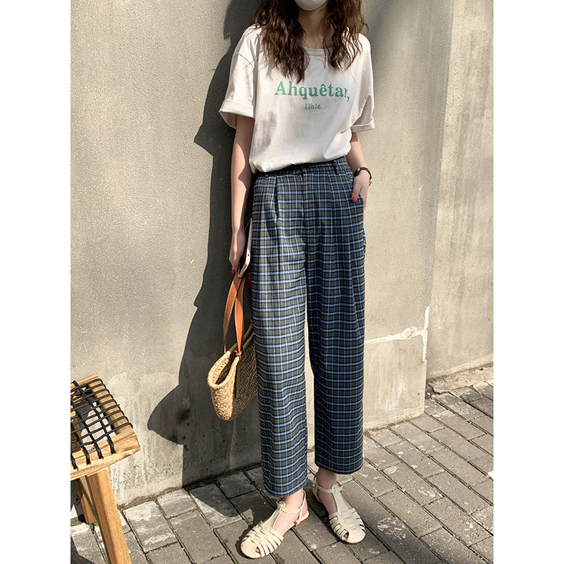 Letter Printed Round Neck Short Sleeve T-Shirt Women"S Summer Korean Loose And Simple Casual Top Xst21022