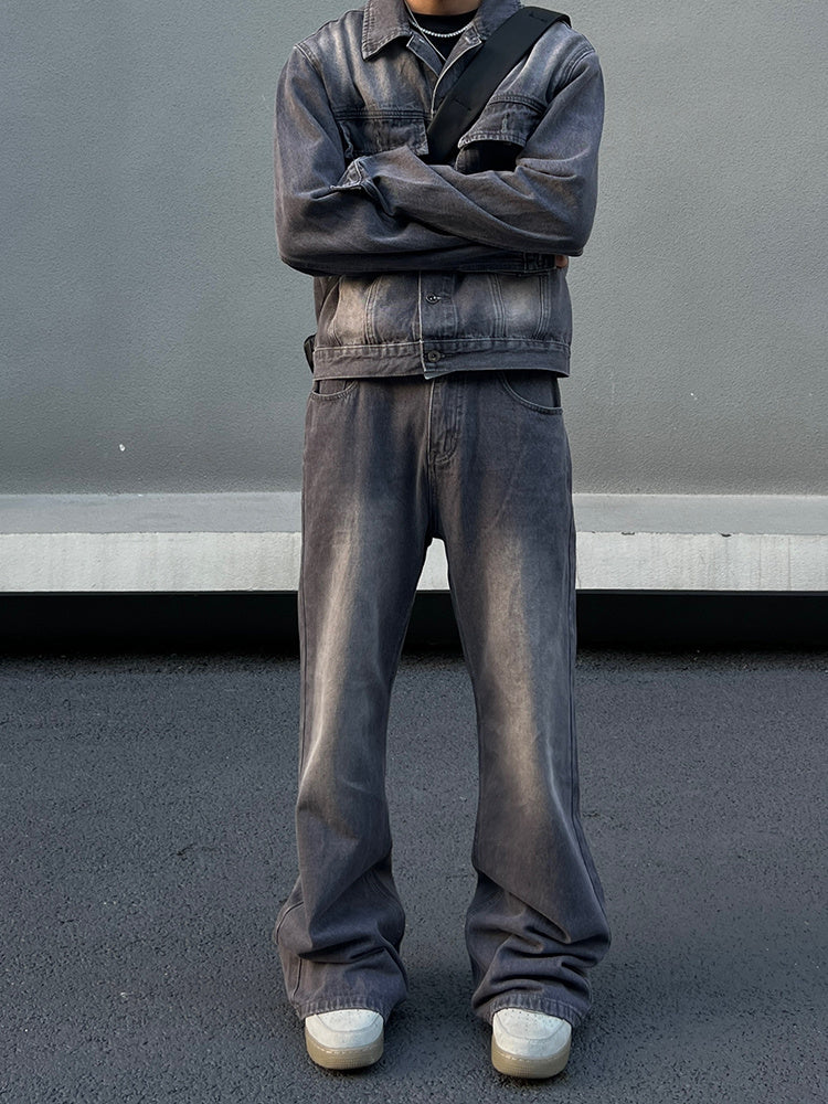 Men's Denim Pants Loose Straight Slim Fit