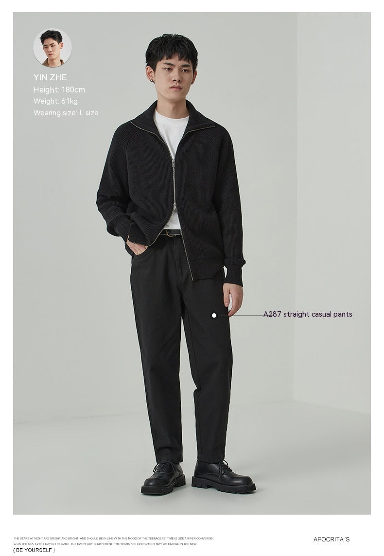 Thickened Knitting Sweater Men's Anti-Pilling Loose Cardigan Coat
