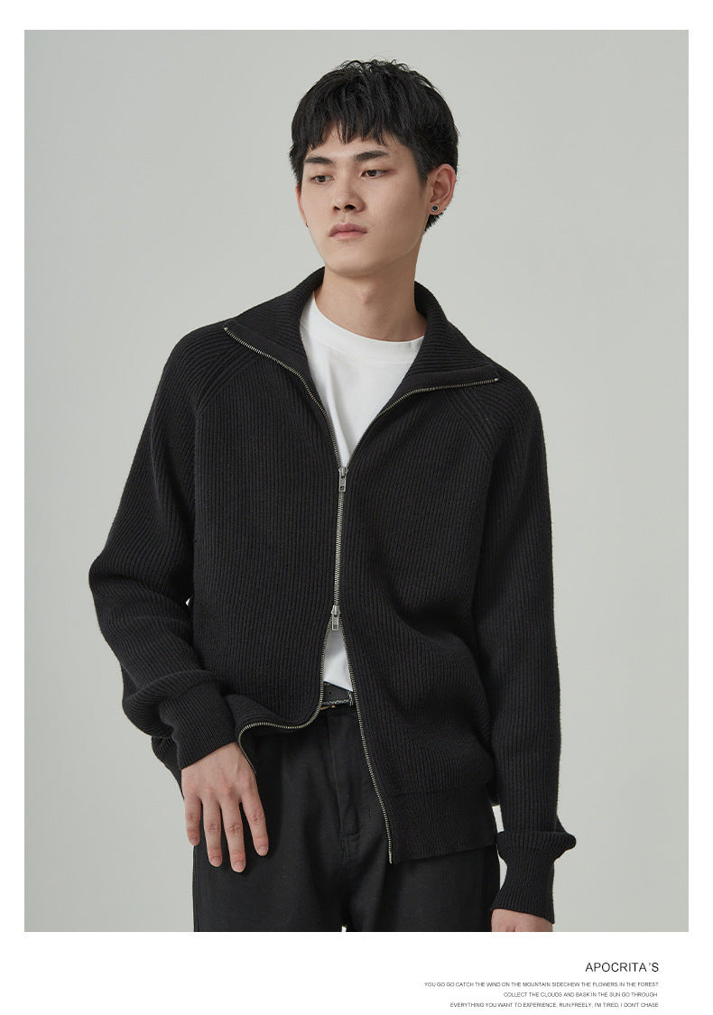 Thickened Knitting Sweater Men's Anti-Pilling Loose Cardigan Coat