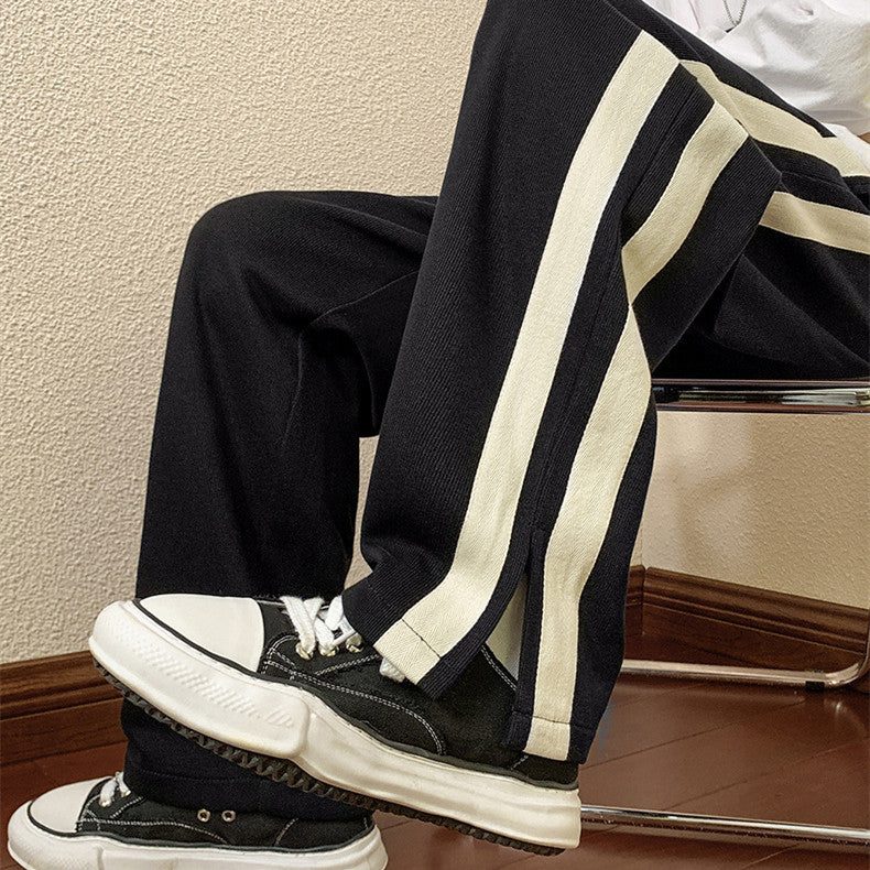 Men's Spring And Autumn Straight Leg Wide Leg Mop Pants