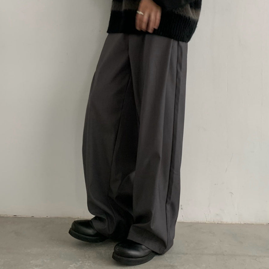 Japanese-style Retro Design Profile Wide Leg Men's Spring And Summer New Straight Loose Trousers