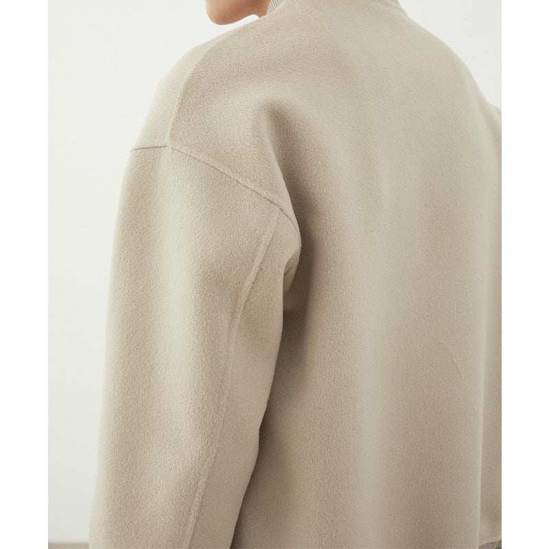 New Double-faced Woolen Goods Jacket Drop-shoulder Woolen Coat