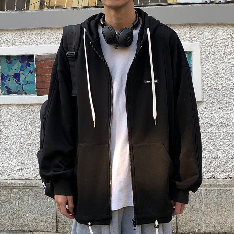 Hooded Cardigan Sweater Men's Sports Jacket