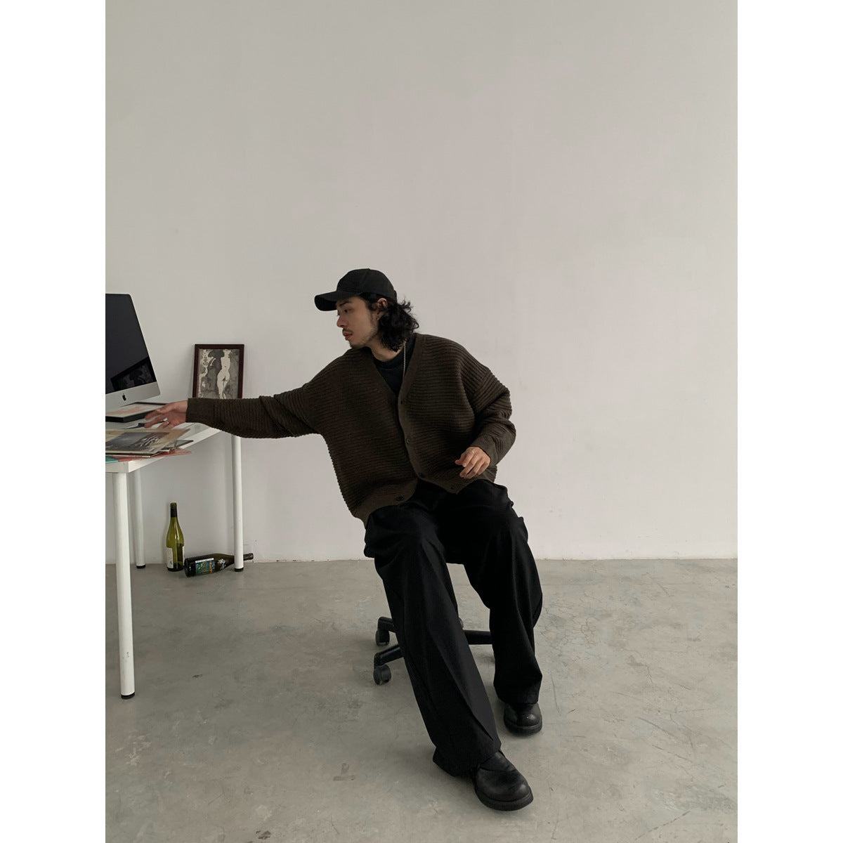 Japanese-style Retro Design Profile Wide Leg Men's Spring And Summer New Straight Loose Trousers