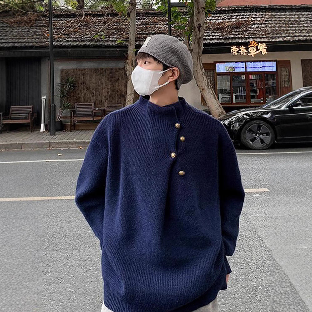 Idle Style Diagonal Sweater Jacket