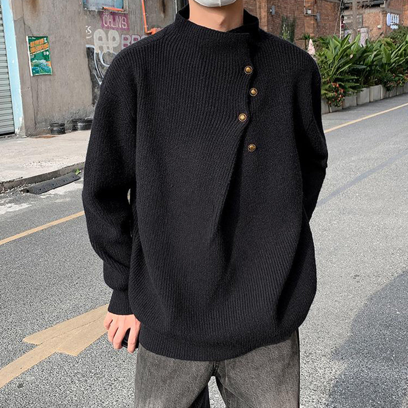 Idle Style Diagonal Sweater Jacket