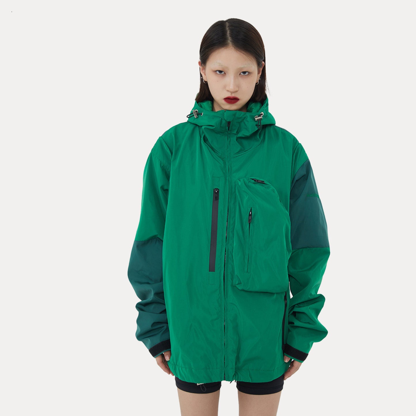 Street Brand Colorblock Winter Jacket Trench Coat