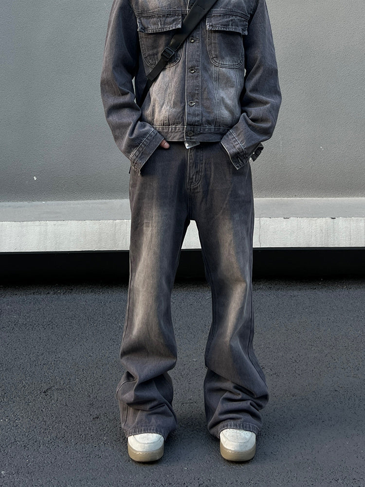 Men's Denim Pants Loose Straight Slim Fit