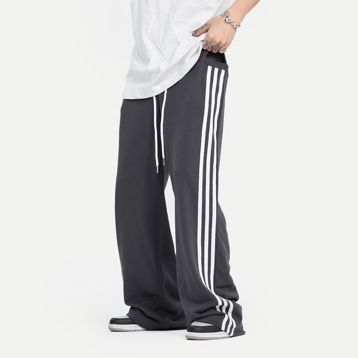 Straight Striped Loose Casual Straight Pants