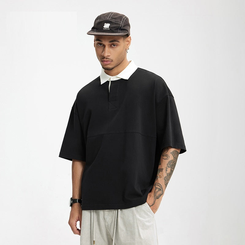 Lapel T-shirt Mountain Outdoor Contrast Color Polo Shirt