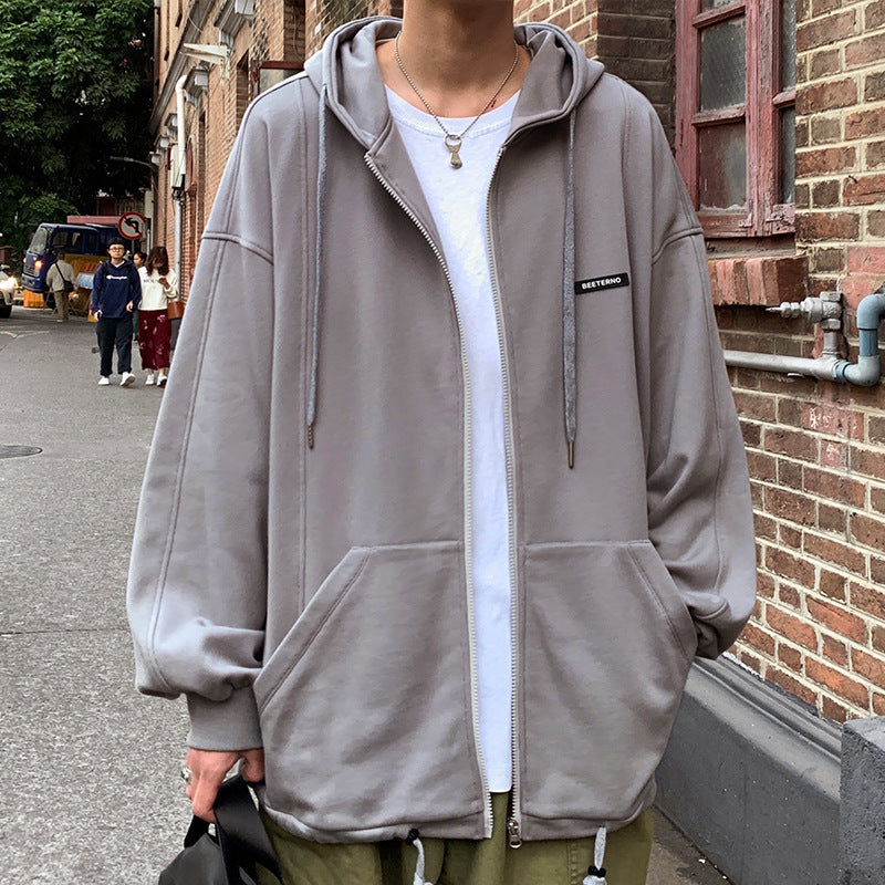 Hooded Cardigan Sweater Men's Sports Jacket