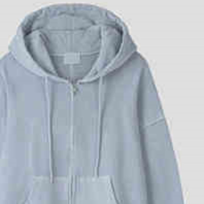 Fashion Wash Retro Distressed Frayed Three-dimensional Patchwork Hoodie