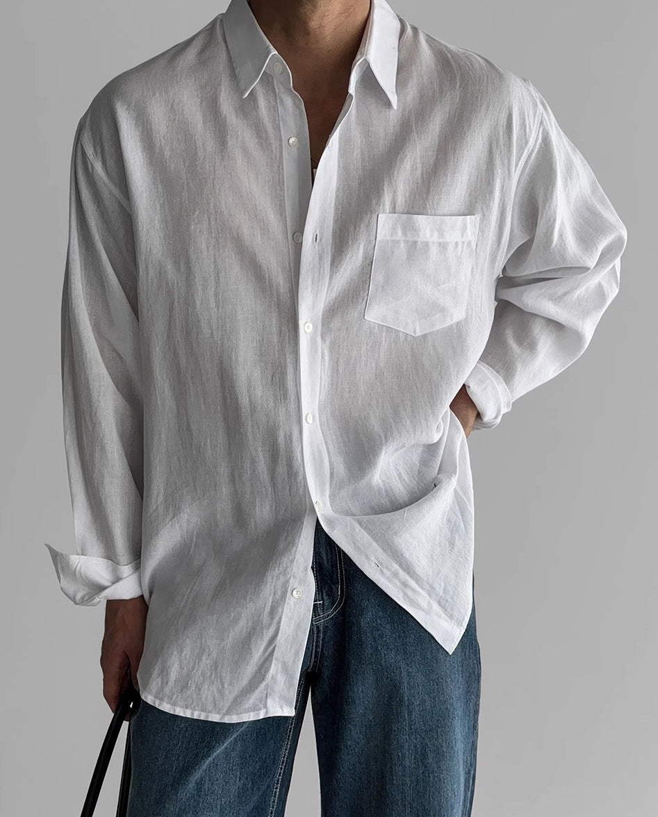 Pocket Design Work Clothes Shirt Coat