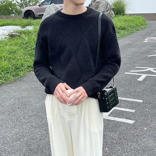 New AutumnWinter Round Neck Long Sleeve Knit Tops