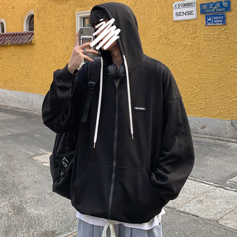 Hooded Cardigan Sweater Men's Sports Jacket