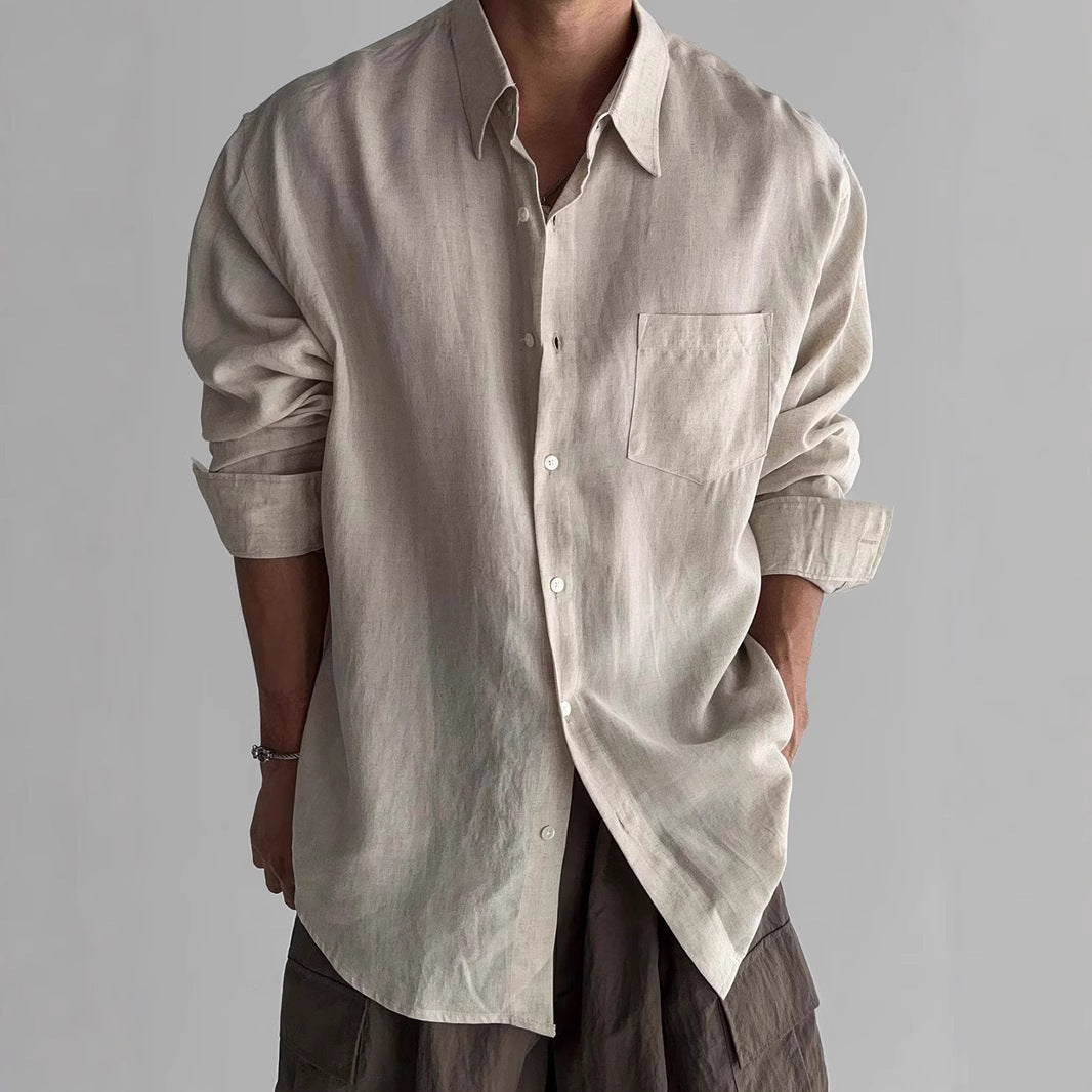 Pocket Design Work Clothes Shirt Coat