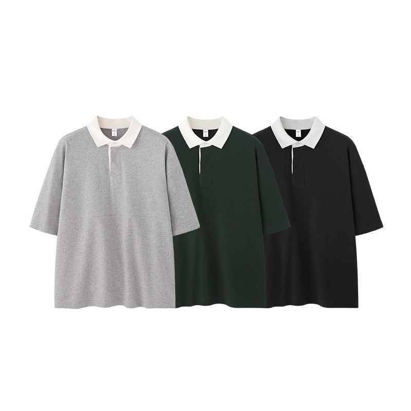 Lapel T-shirt Mountain Outdoor Contrast Color Polo Shirt