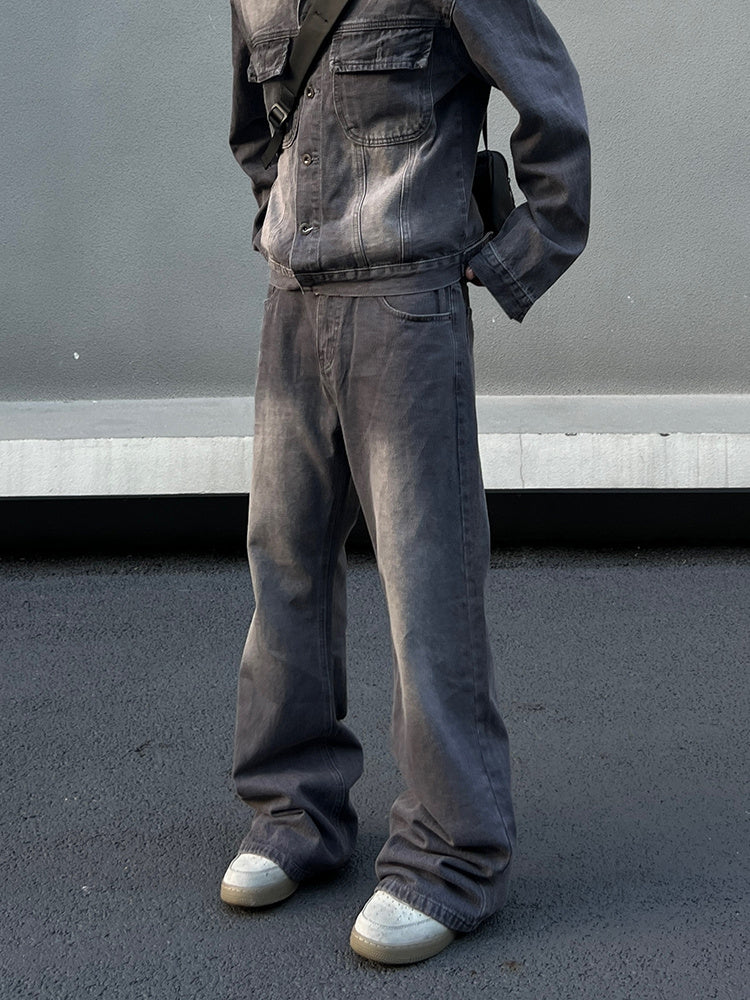 Men's Denim Pants Loose Straight Slim Fit