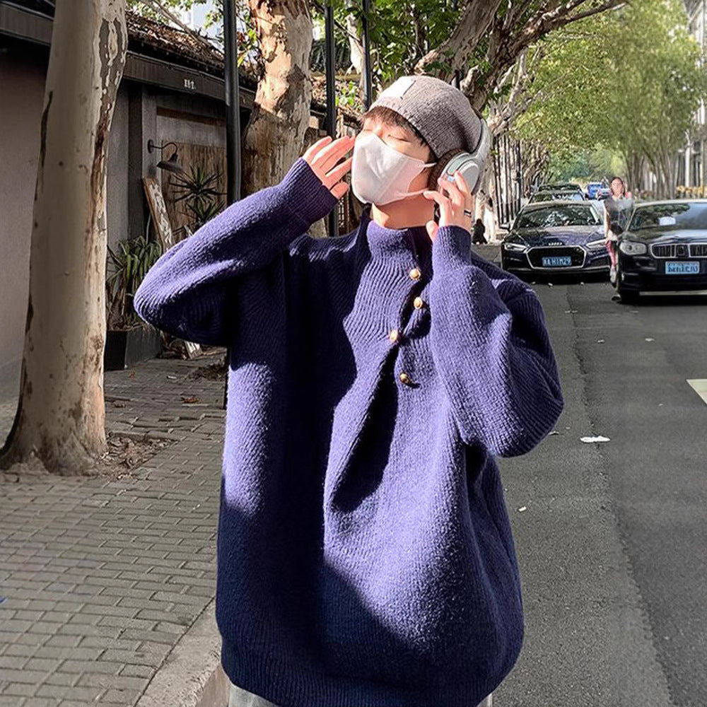 Idle Style Diagonal Sweater Jacket