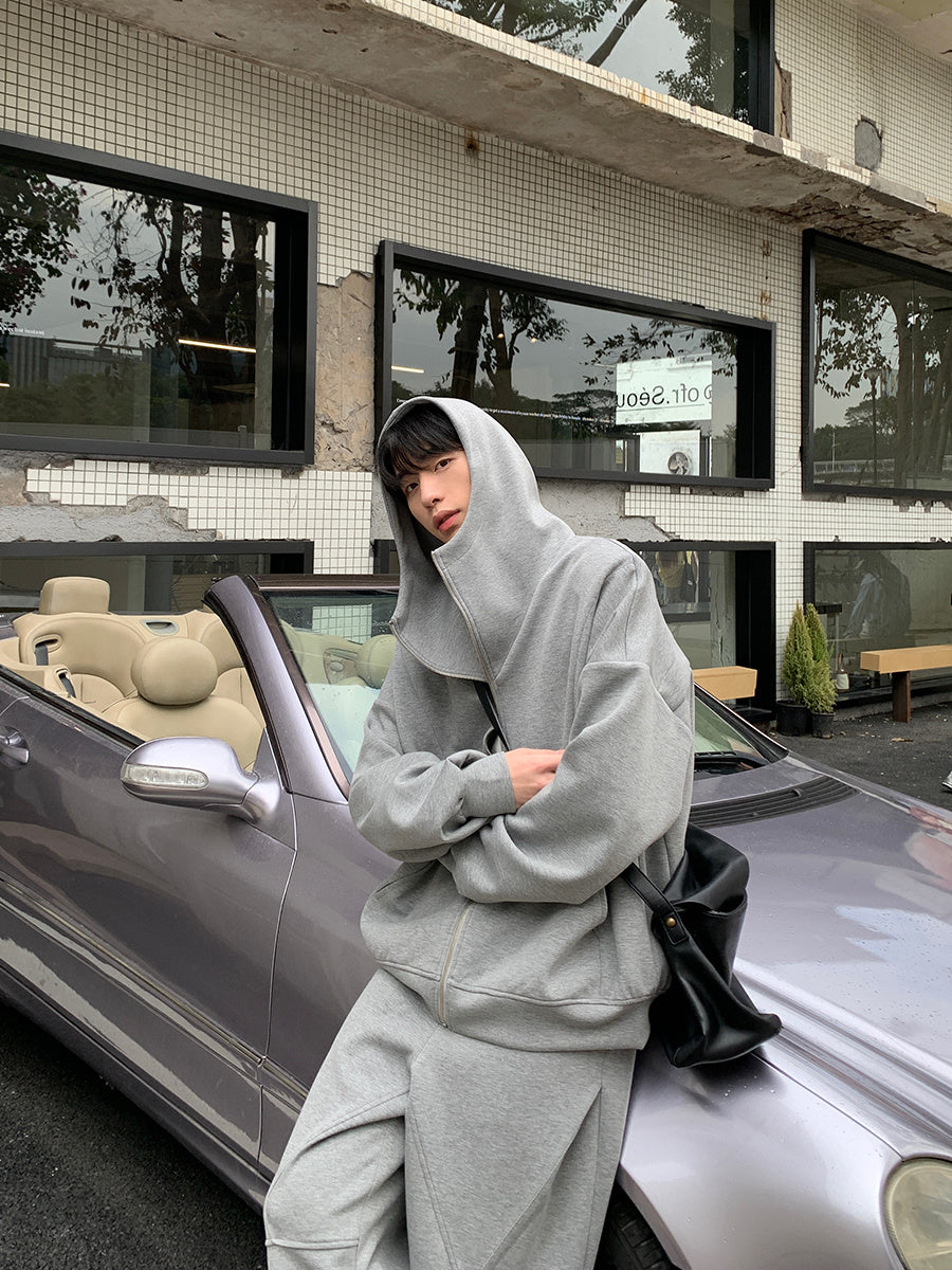 Men's Hoodie Sweater Pure Color All-matching Trousers Sports Suit