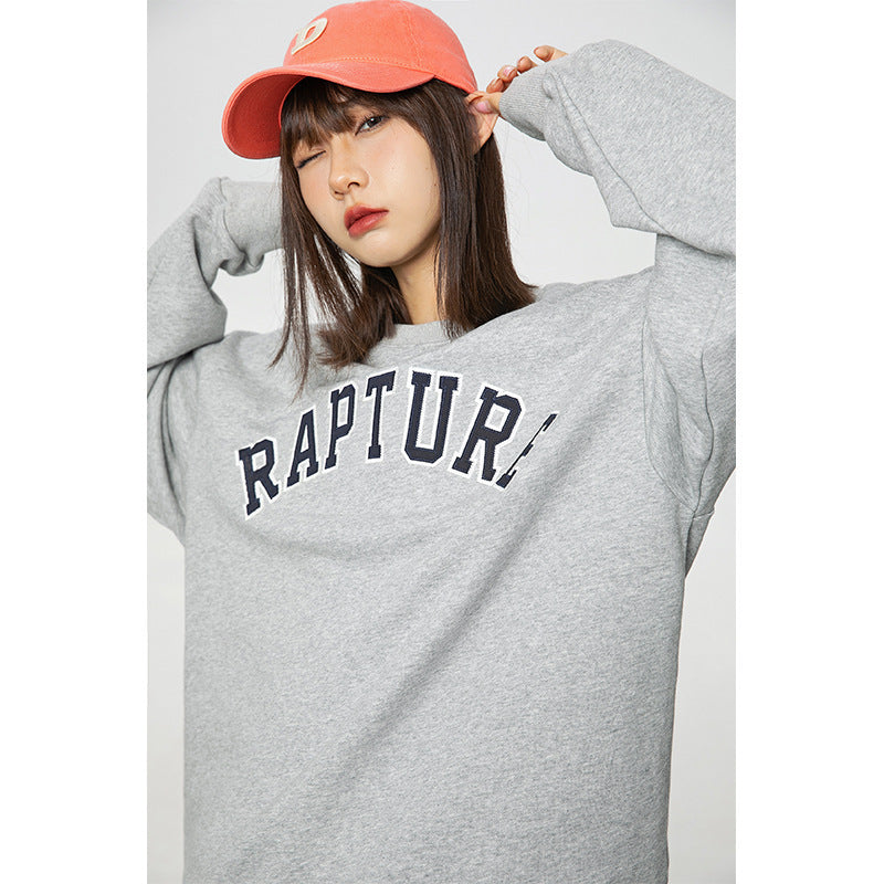 Letter Embroidery Tide Brand Sweater Autumn New Loose Couple Jacket