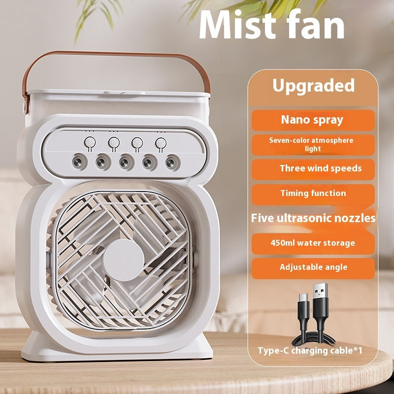 [HOME] 3 In 1 Portable Air Conditioner Evaporative Air Cooler LED Night Lights 3 Speeds Humidifier Fan For Home Office