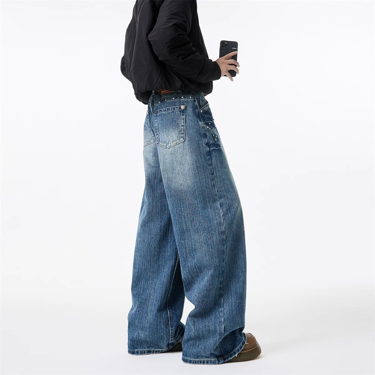 American Rivet Washed Lightning Jeans