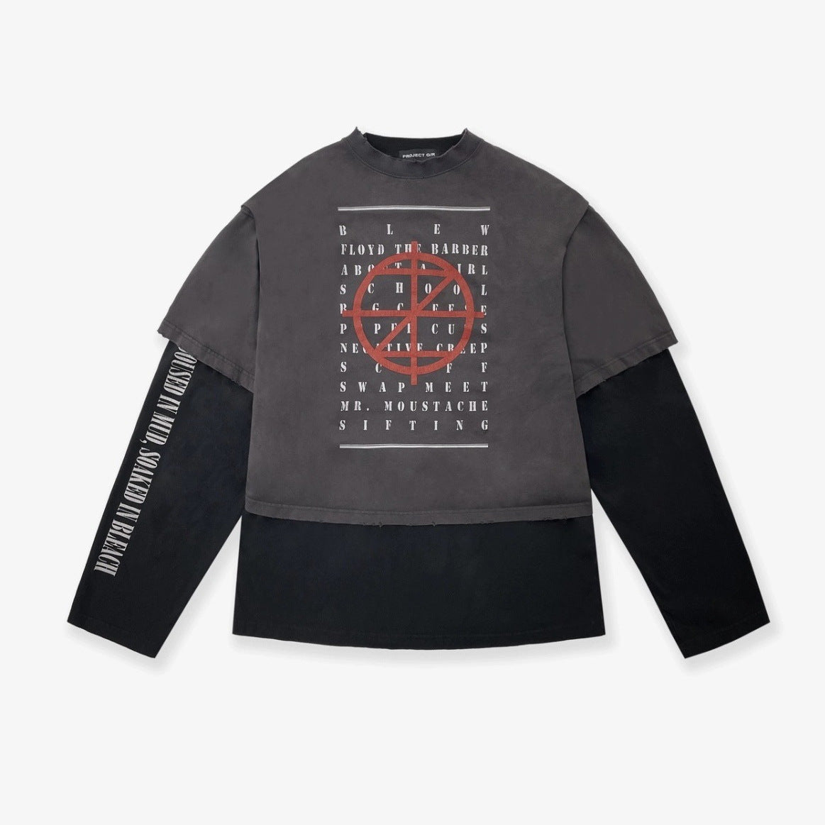 Male Personality Totem Letter Print Sweatshirt