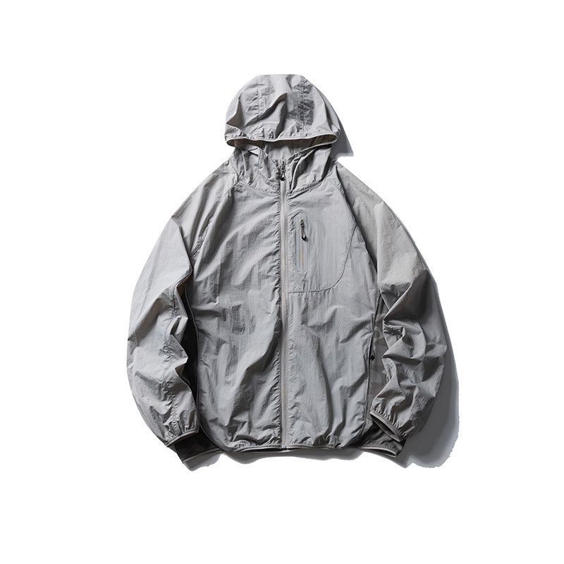 Outdoor Casual Light Thin Sun Protection Coat Camouflage Stitching