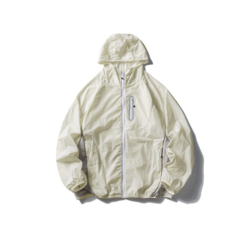 Outdoor Casual Light Thin Sun Protection Coat Camouflage Stitching