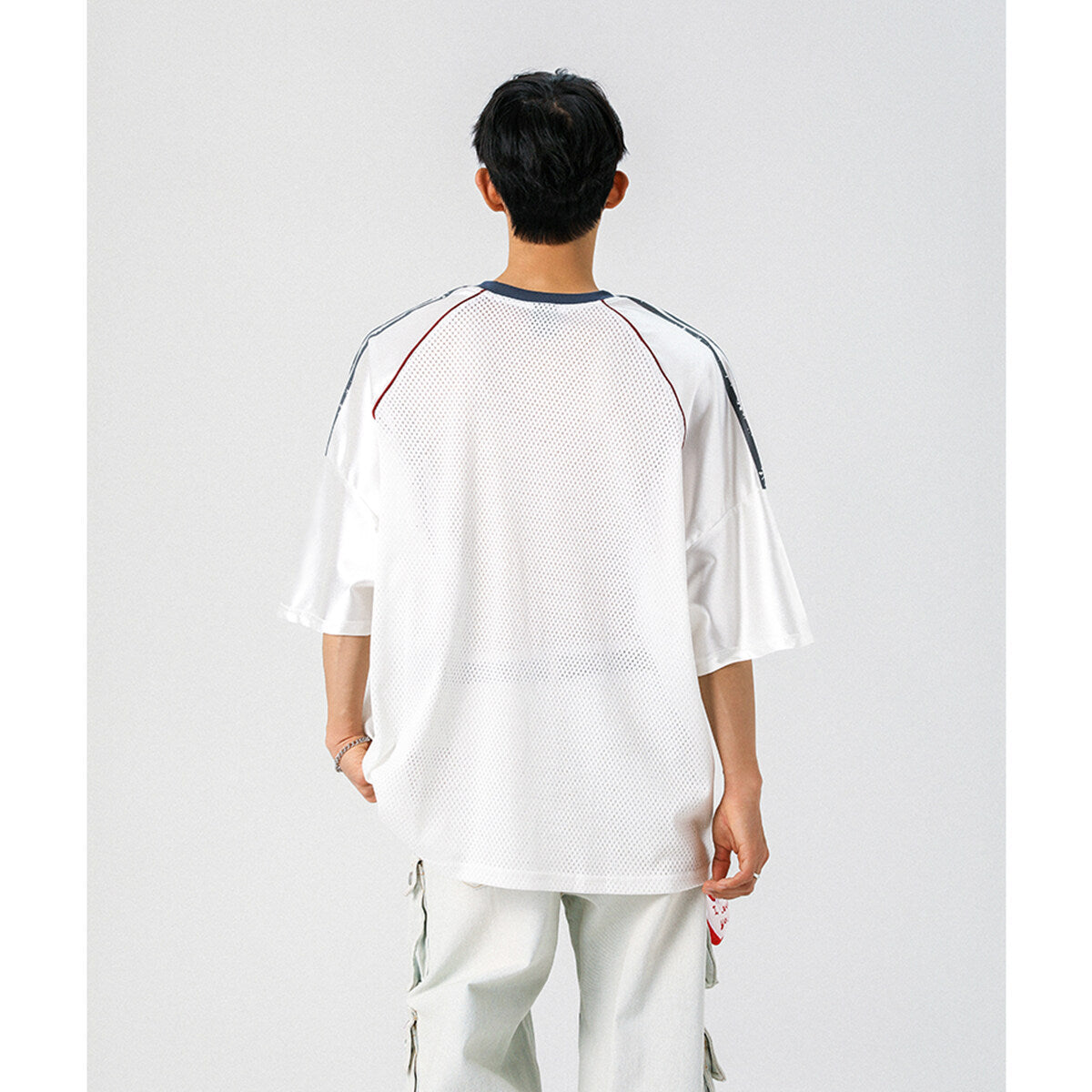 Breathable Mesh Jersey Plus Size Short Sleeve T-shirt