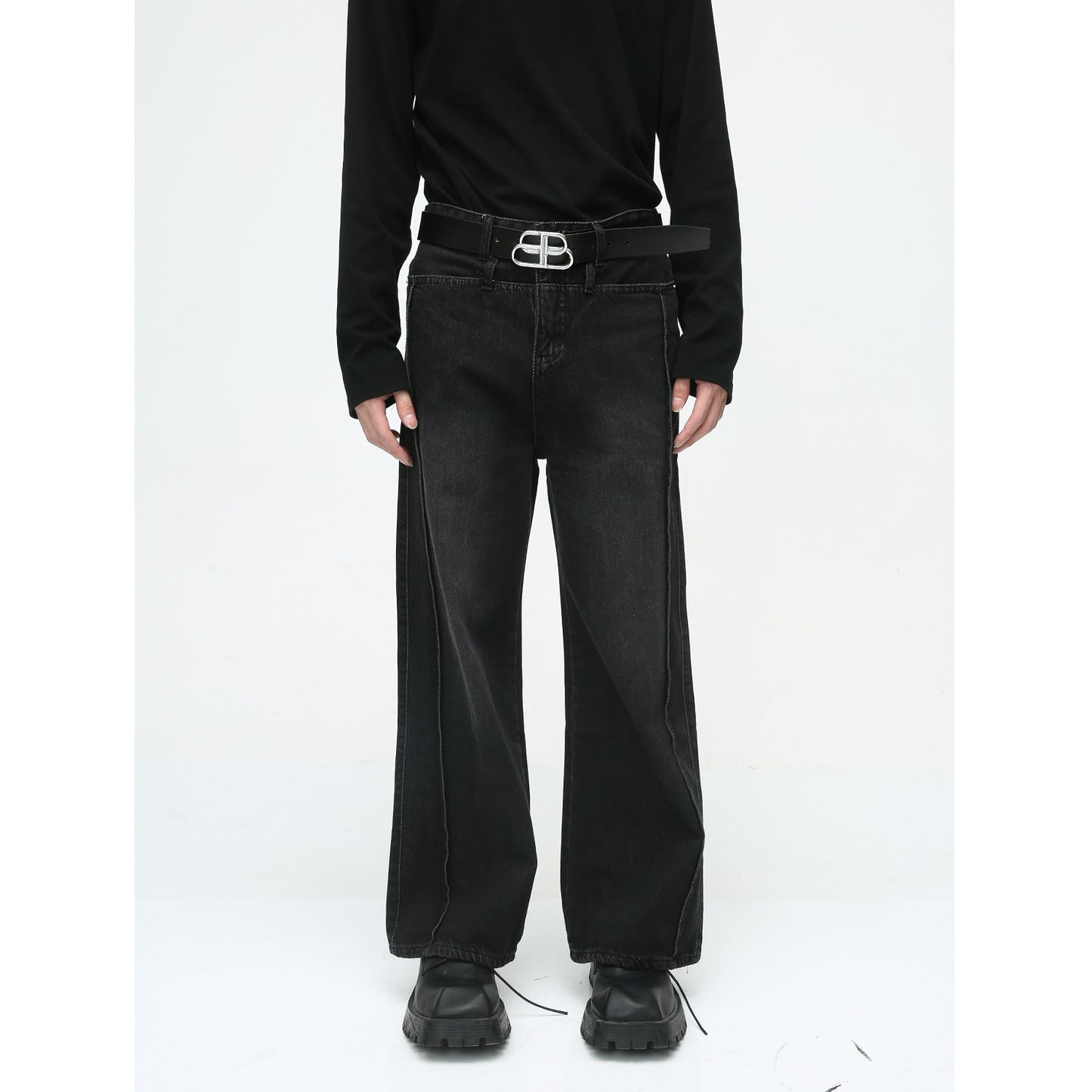 Men's American-style Retro Casual Worn Looking Washed-out Jeans