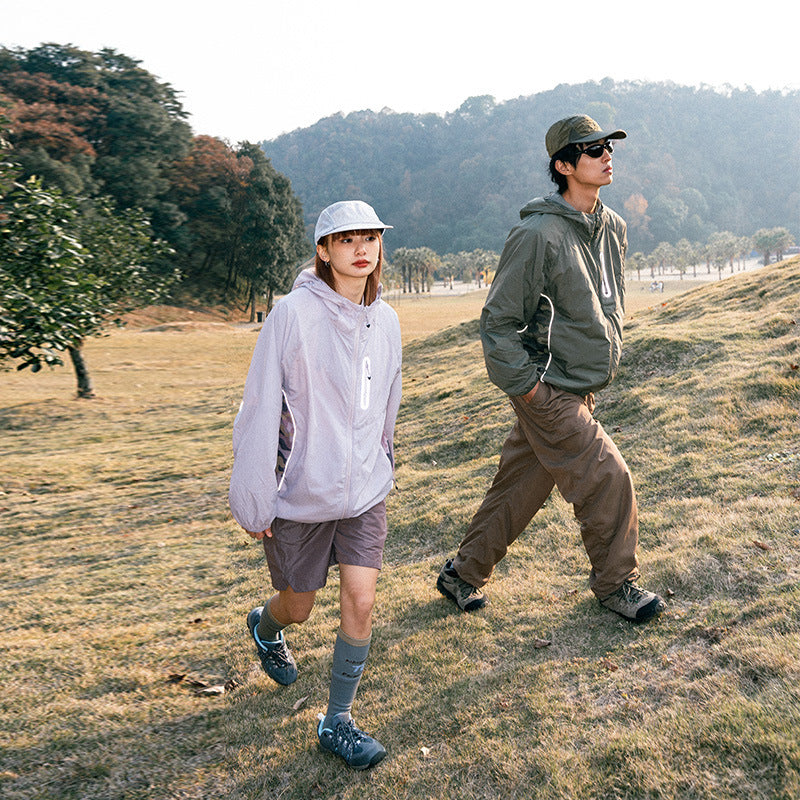 Outdoor Casual Light Thin Sun Protection Coat Camouflage Stitching