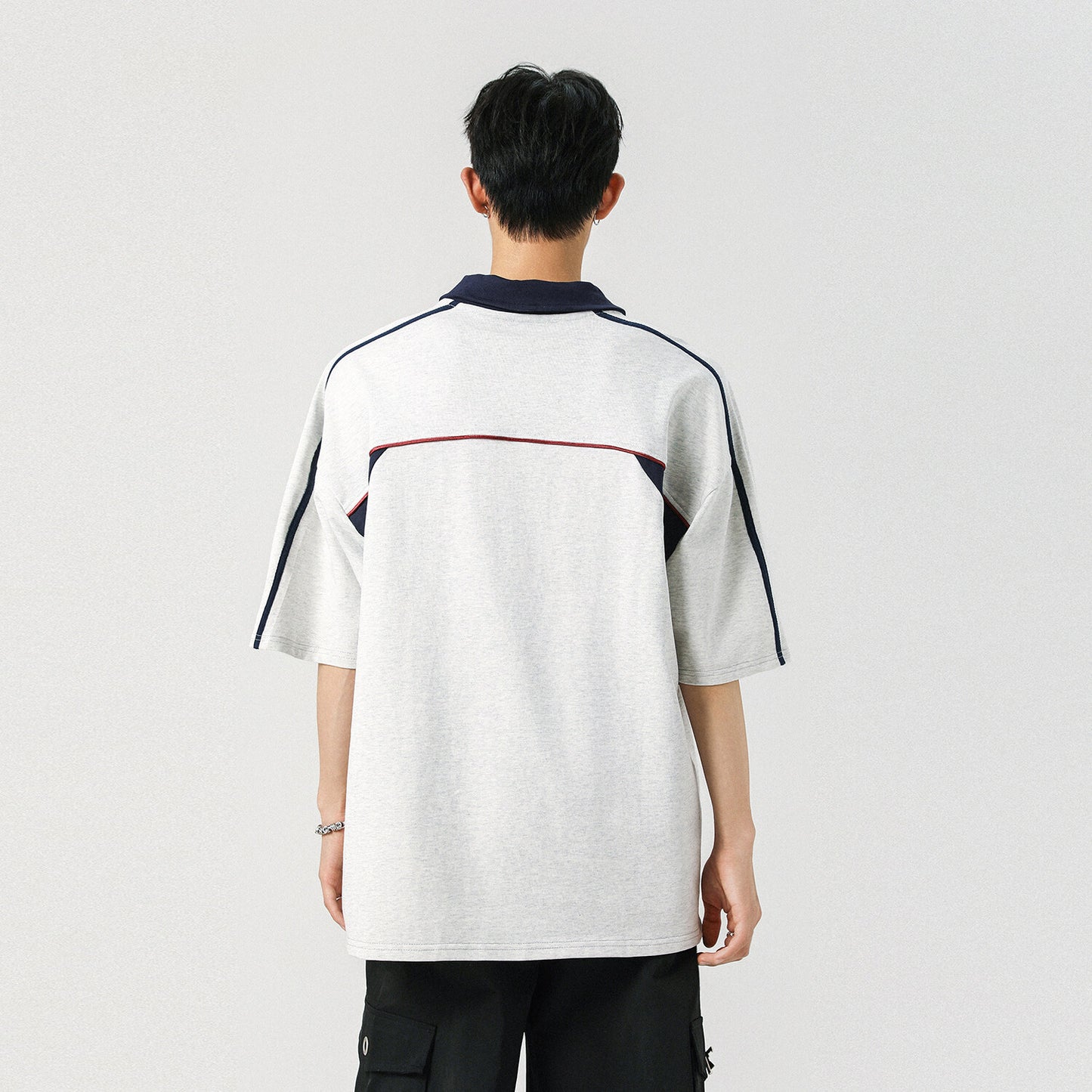 Sports Style Stitching Printing Polo Shirt Short-sleeved T-shirt