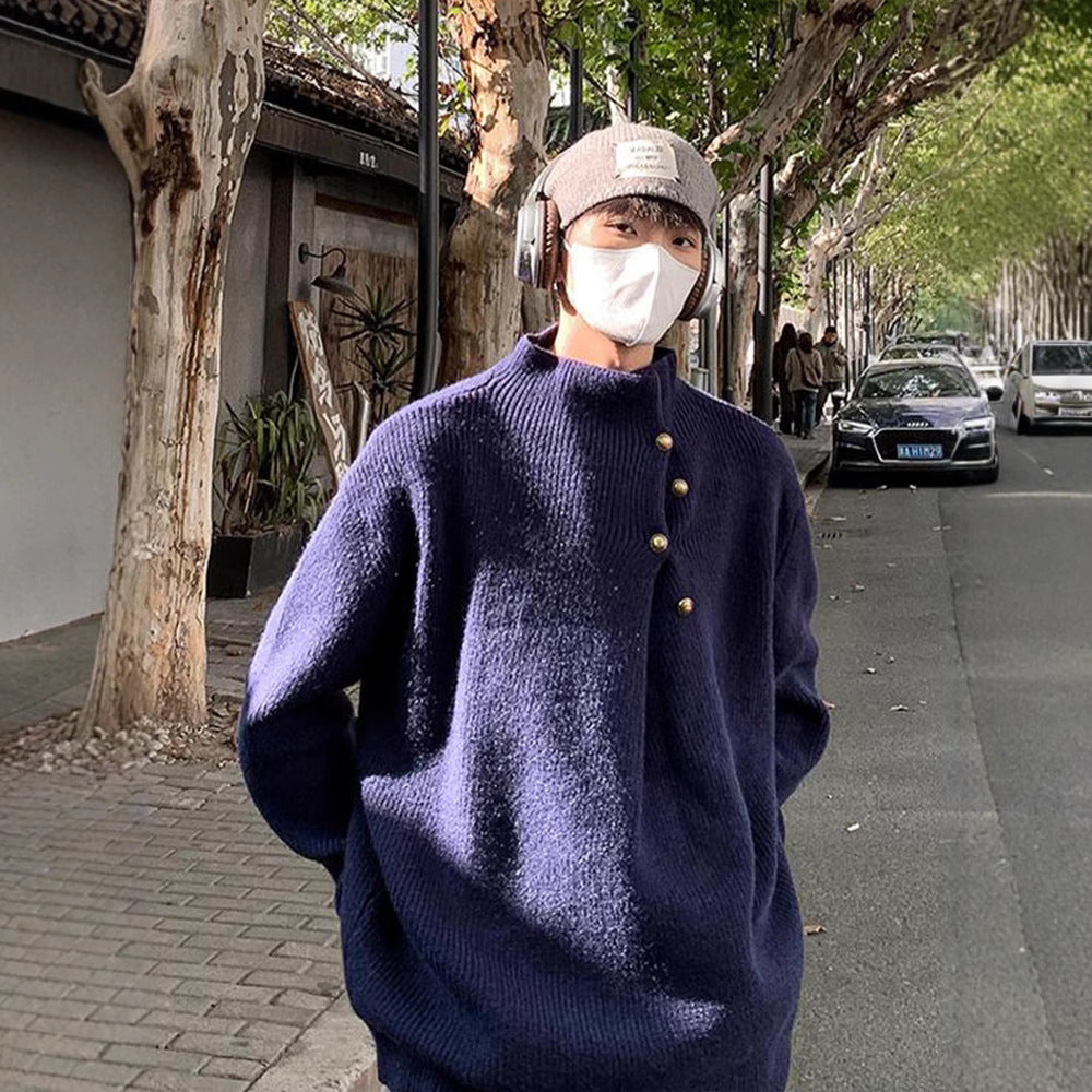 Idle Style Diagonal Sweater Jacket