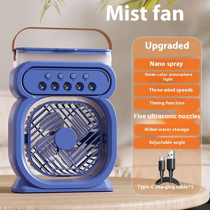 [HOME] 3 In 1 Portable Air Conditioner Evaporative Air Cooler LED Night Lights 3 Speeds Humidifier Fan For Home Office