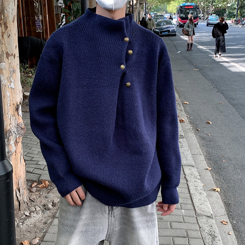 Idle Style Diagonal Sweater Jacket